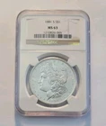 1881 S NGC MS 63 Morgan Silver Dollar