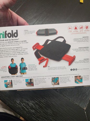 New mifold Comfort Grab-and-go Car Backless Booster Seat-Compact and Portable fo - Picture 5 of 5