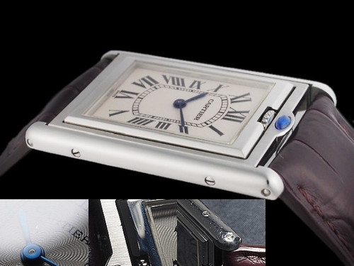 CARTIER TANK BASCULANTE LM W1011358 STAINLESS STEEL MANUAL WINDING MEN'S WATCH - Picture 7 of 8