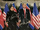 KIM JONG UN SUPREME LEADER N. KOREA & DONALD TRUMP DUAL SIGNED PHOTO 8"X11".#6