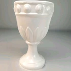 Vintage Hull 460 Pedestal Planter In White Ivory Matte Satin Glaze USA 1950s MCM