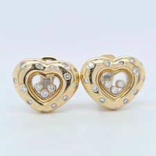Chopard “Happy Diamonds” Heart Shape Earrings, 18ct Yellow Gold, Clip On