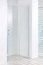 Porta doccia cristallo 6 mm trasparente / opaco L 100 - 160 cm profili cromo