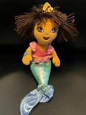 Ty Beanie Baby Dora the Explorer Mermaid Plush Stuffed Toy Doll Princesses 8"
