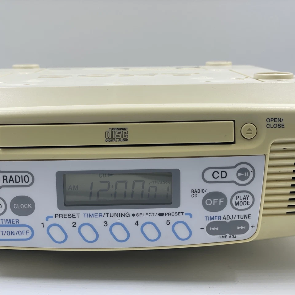 Sony ICF-CD533 Clock Radio AM FM CD Player Mega Bass Under Cabinet TESTED WORKS! - Image 4 of 4