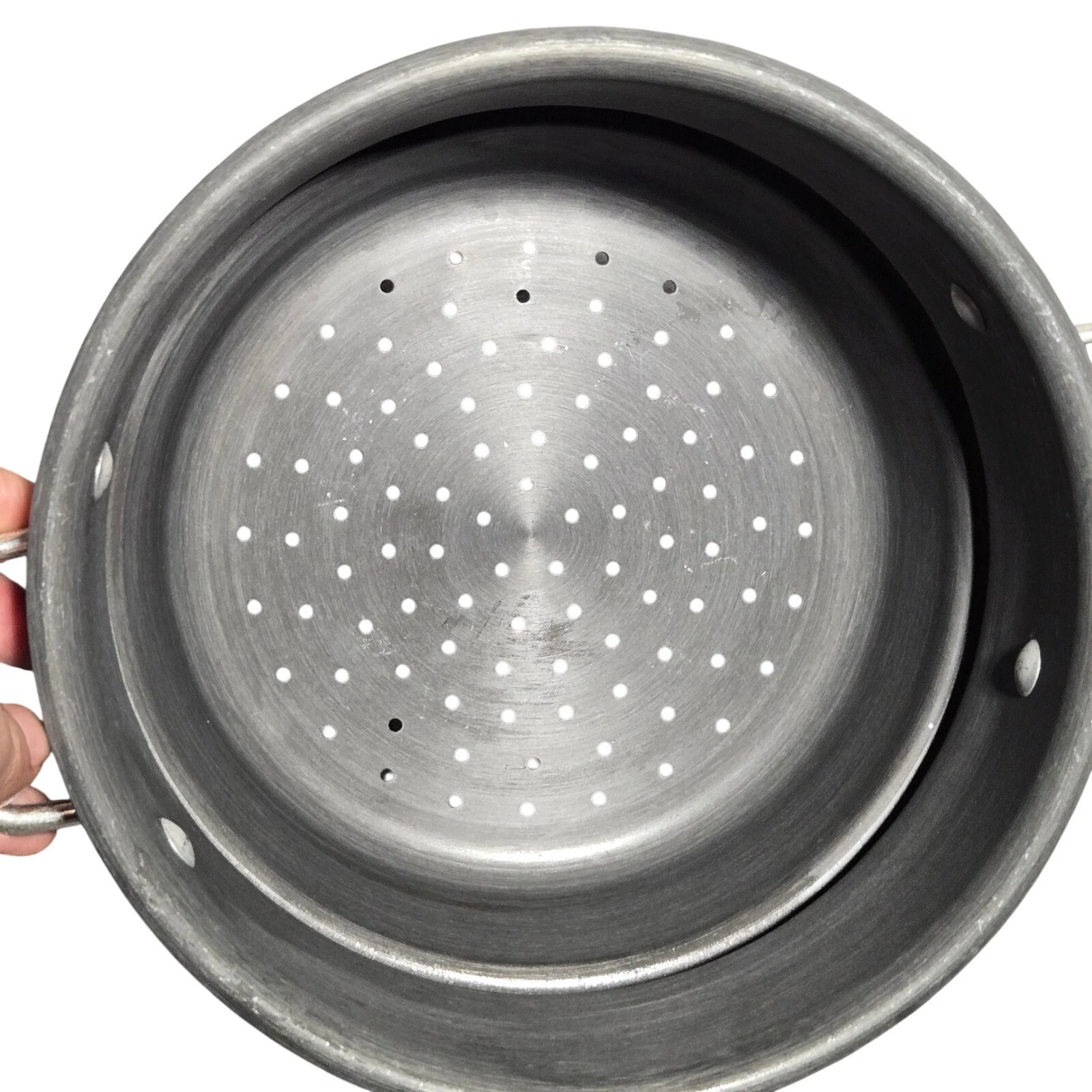 Calphalon Commercial Aluminum 3 QT Steamer Insert Hard Anodized 8 In Pot Basket