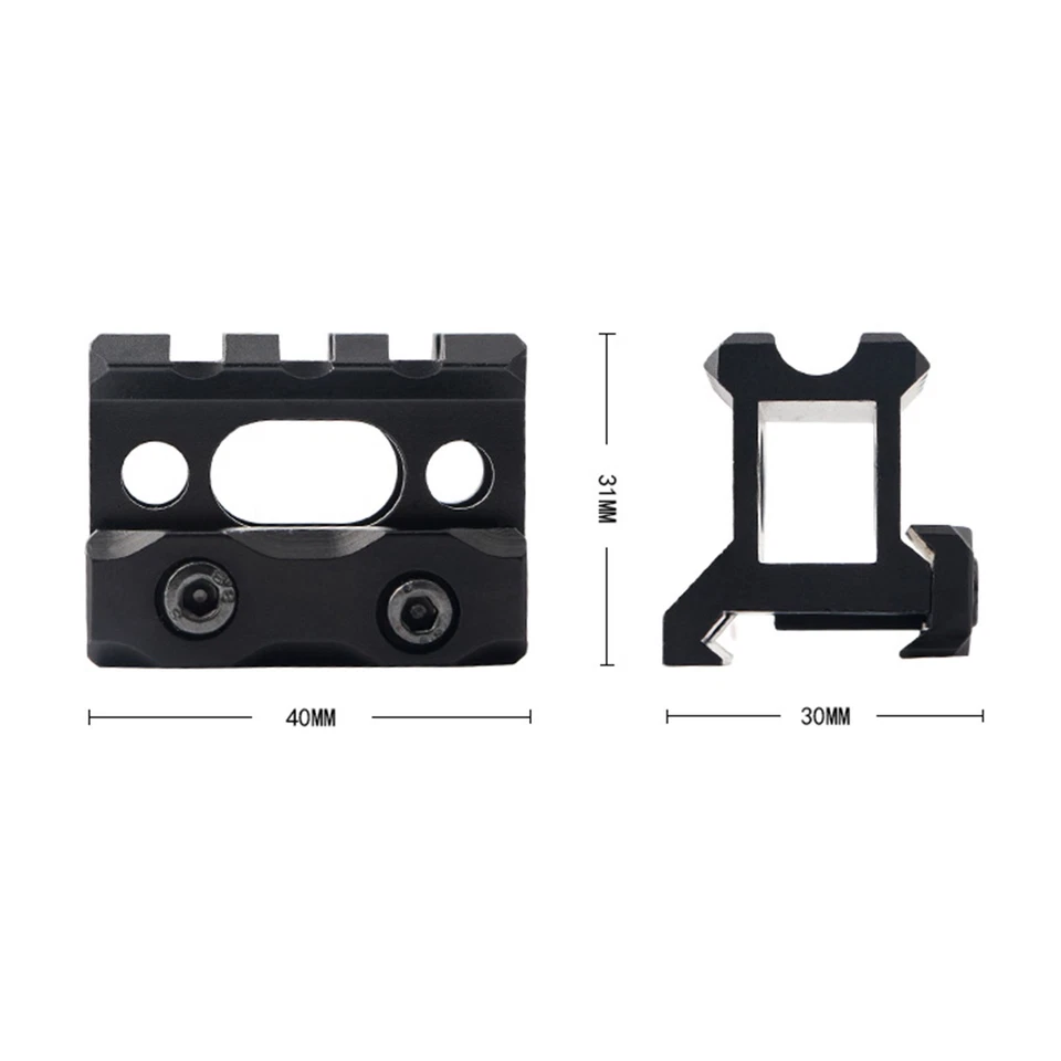 3 Slot 1" High Profile Optic Red Dot Riser Mount Base Adapter Fit 20mm Picatinny - Image 4 of 4