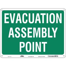 Condor 485F71 Safety Sign, 18 In Height, 24 In Width, Polyethylene, Horizontal