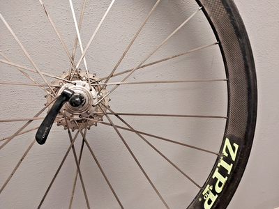 ZIPP 440 Carbon Rear 700c Tubular Road Bike Wheel 24S DuraAce CS