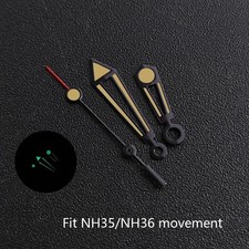Luminous Watch Hands 9.4x13x17mm Retro Style For NH35 NH36 8205 8215 Movement