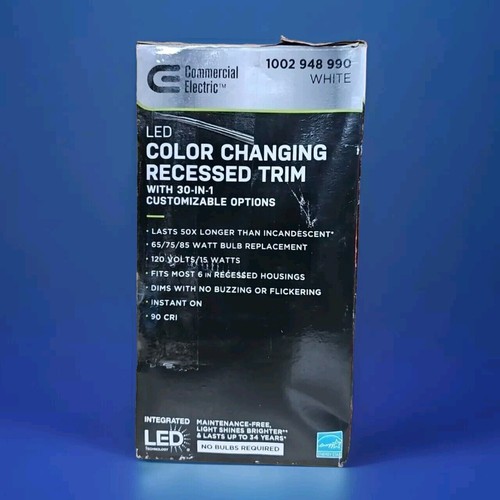 Commercial Electric 6'' Selectable Integrated LED Recessed Trim Downlight 30-1 - Picture 4 of 6