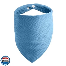 BlissBud Adjustable Cotton Bandana - Solid Color Scarf for Medium Dogs with B