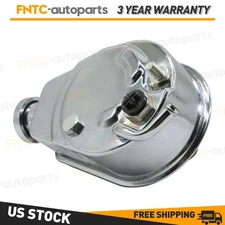 For Chevy BBC SBC 350 454 Chrome 5/8" Key Way Style Power Steering Pump