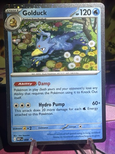 Golduck ME: Mega Evolution Black Star Promo 008 Pokemon Cards Near Mint Holo