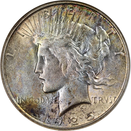 1925-S Peace Dollar DDR ANACS AU55 VAM 2 Decent Eye Appeal Nice Strike