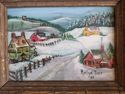 #ad MARILYN GOSS Vintage 1967 Oil Painting Very Early Work by Famed Texas Artist $800.00