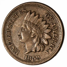 1859 Indian Head Cent 1C Raw