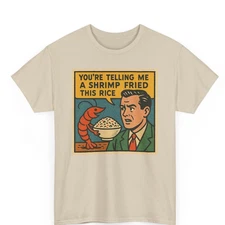 Shrimp Fried Rice Meme T-Shirt: Funny Retro Comic Tee