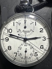 Minerva Chronograph Pocket Watch MBS Issued J...