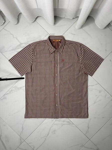 Men Fjällräven Shirt Burgundy Viscose L