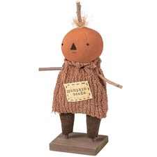 NEW Fabric Pumpkin Doll Figure Country Primitive Plush Fall Halloween Decor