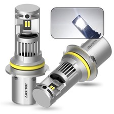 AUXITO Headlights 9007 Kit LED Bulbs White 6000K High Low Beam Light Bulb Bright