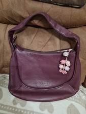 Radley London Pudding Lane 35×25 Zip-Top Hobo Shoulder Bag  Plum Pebble Leather