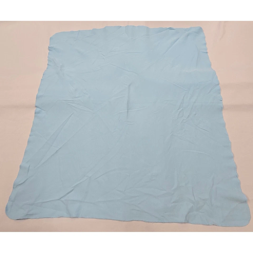 Manta de bebé de algodón azul liso liso azul marino antigua talla única suave y ligero Foto 2 de 4