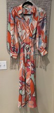 ALEXIS x Target Maxi Dress Womens Small Multicolor Mixed Floral Long Sleeve Boho