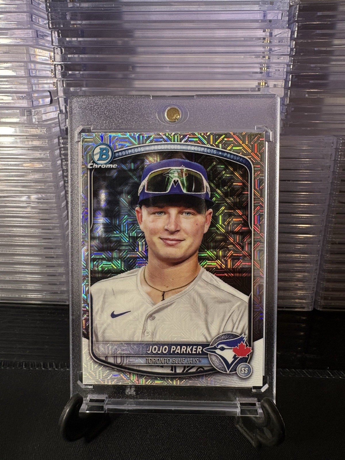 JoJo Parker 2025 Bowman Draft Chrome Mega Mojo Refractor Image Variation #BDC-8