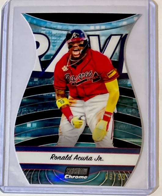 2024 Topps Stadium Club Black 9/99 Triumvirates Ronald Acuña Jr. #TRI-11