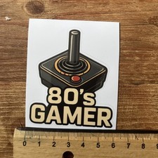 GAMER anni 80 - Joystick - Adesivo cult retrò - C64 ATARI 2600 AMIGA