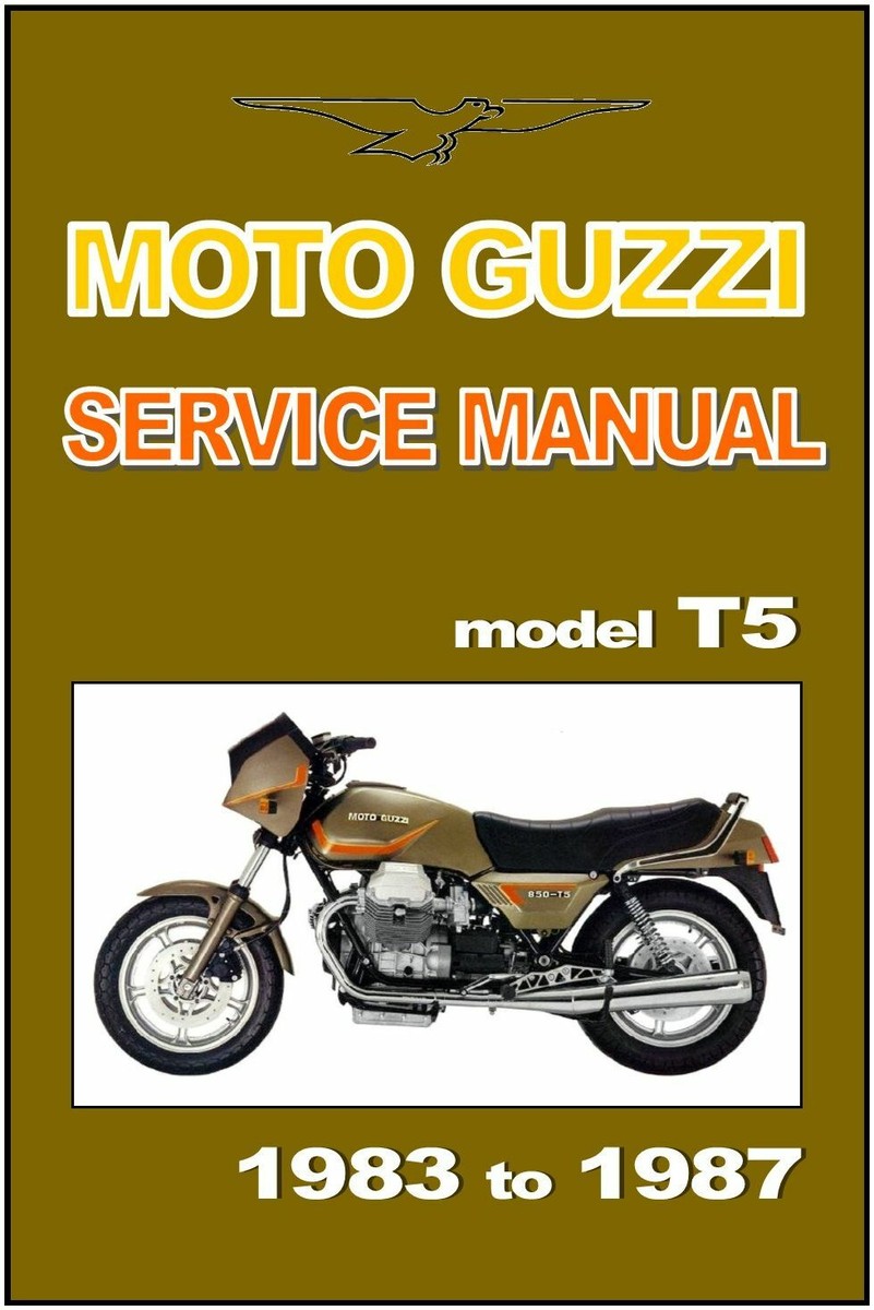 MOTO GUZZI Workshop Manual T5 1983 1984 1985 1986 & 1987 Service
