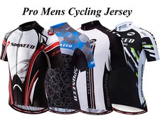 Men Bike Shirt Road Cycling Jersey Short Sleeve MTB Sportswear Pro Biker Wear