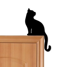 Black Cat Decor Door Corner - Cute and Funny Cat Lover Gifts, Ideal for Women...