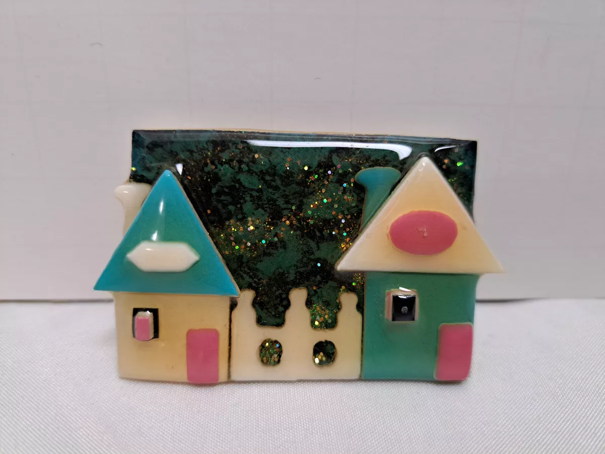 House Pins by Lucinda Multicolor Houses 2