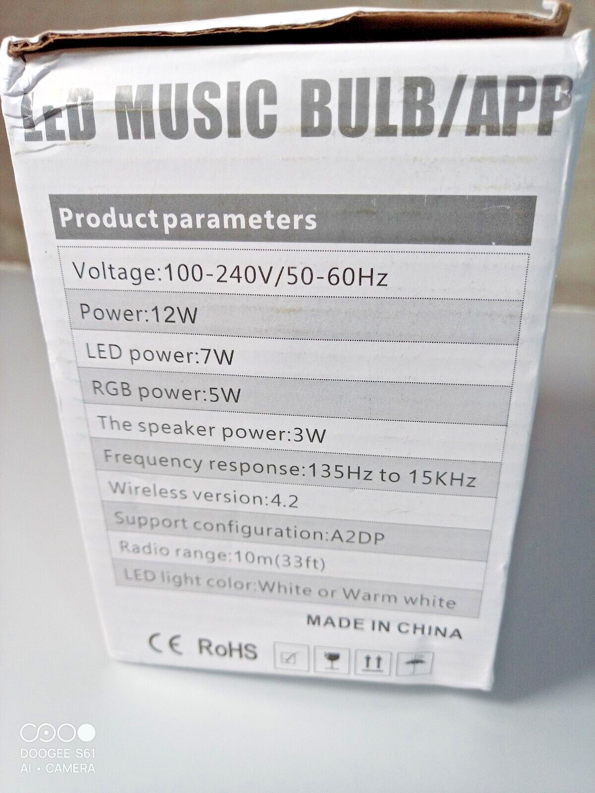 Ampoule LED intelligente Bluetooth RGB télécommandée multicolore E27 - 3