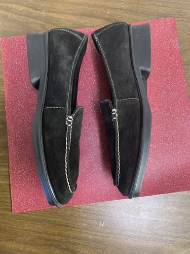Mooties Tootsies Ladies Suede Shoes Black 9 Leather - Picture 4 of 8