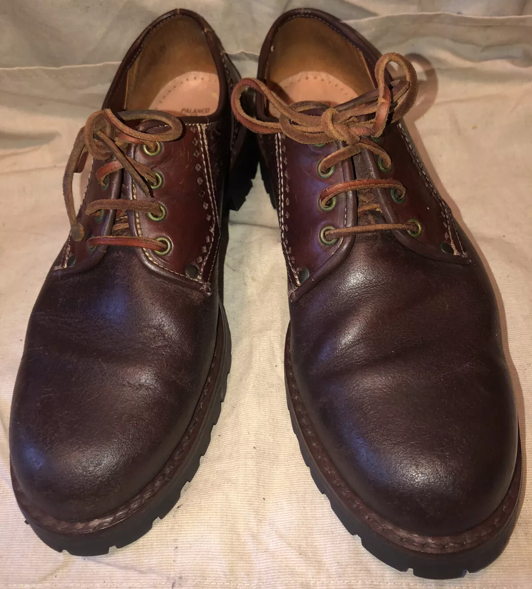 Palanco Burgundy Leather Men’s Oxford Shoes Size EU 46 / US 12