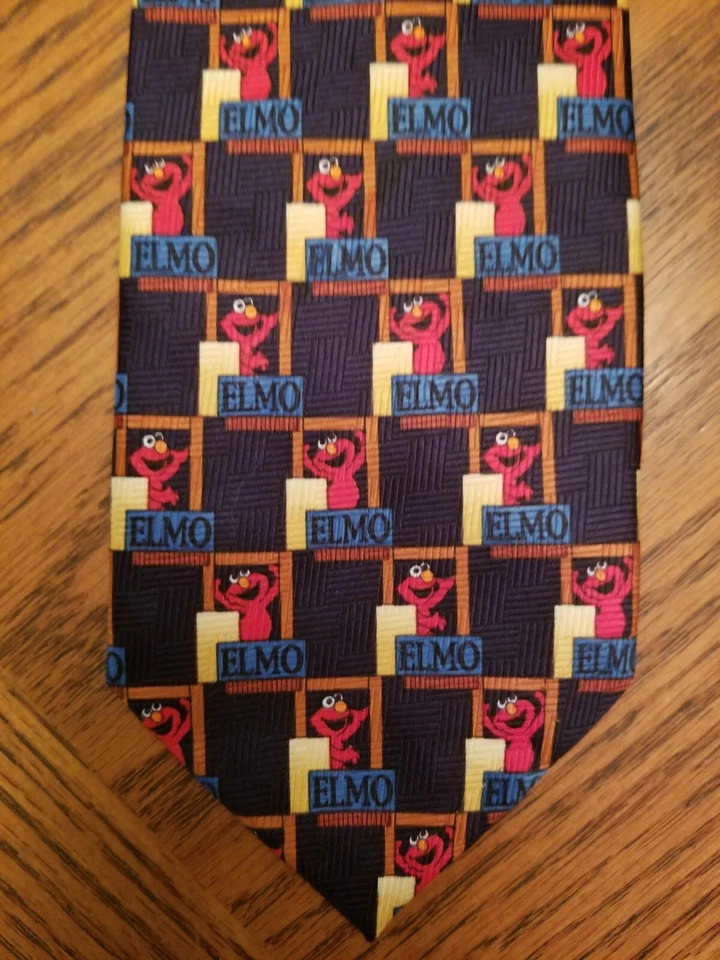 Excelente Corbata Elmo Plaza Sésamo Para Hombre Jim Henson Muppet Niño Novedad Divertida  Foto 2 de 3