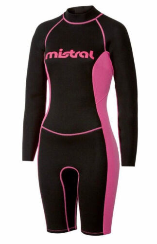 mistral Neopren Anzug Shorty langarm Damen Größe S pink/schwarz SUP SURF - Bild 1 von 3