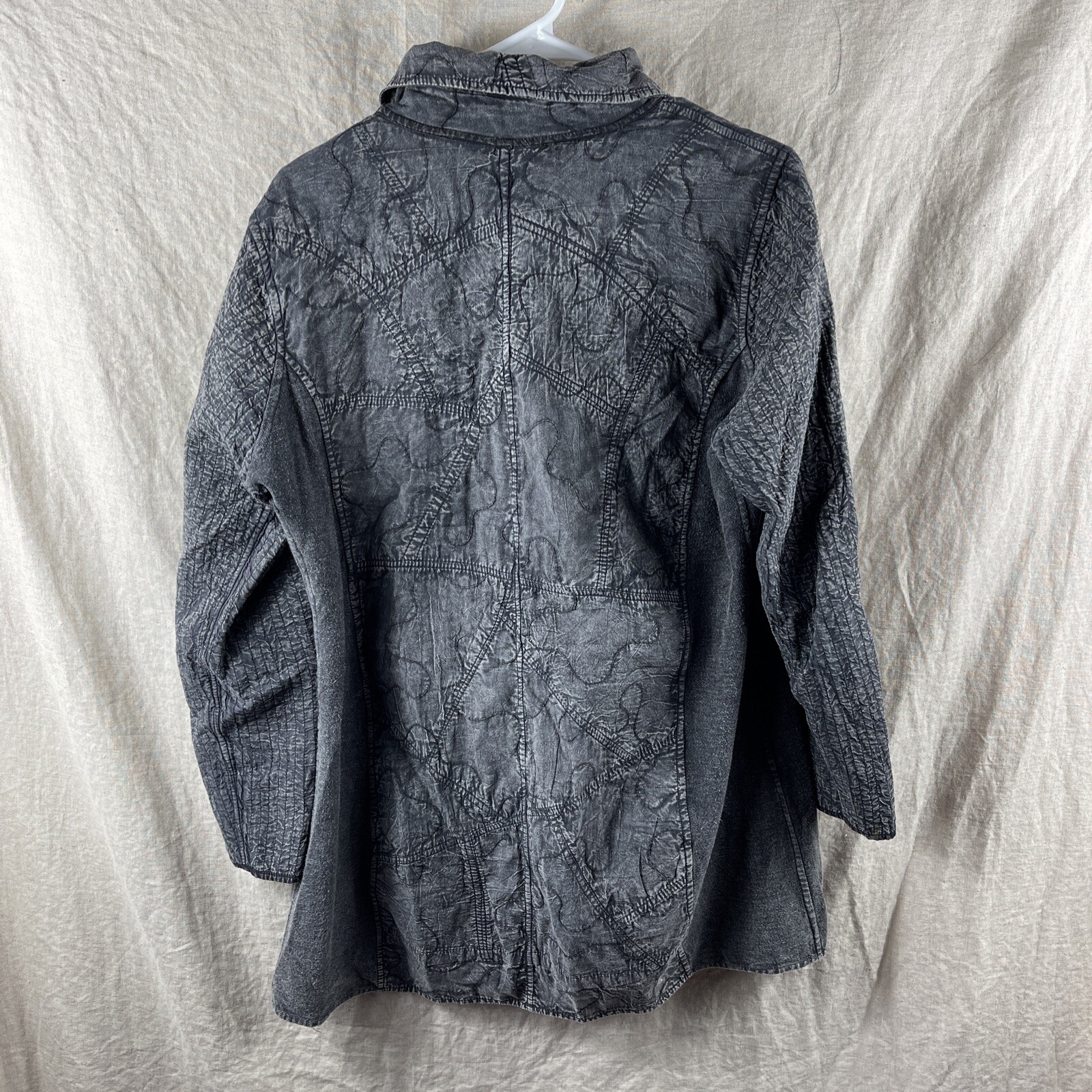 Unique Reversible Women's Gray Patterned Long Sle… - image 11