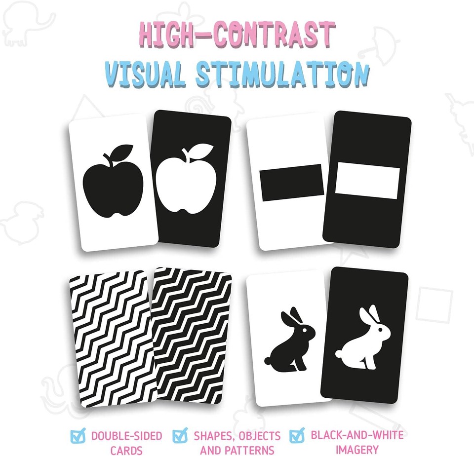 Newborn Toys Black and White Baby Toys High Contrast Baby Toys for