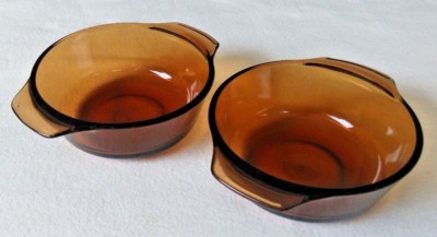 Amber Anchor Hocking Individual Casserole Bakeware Set of 2