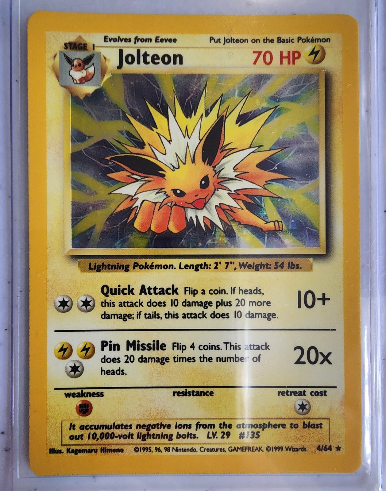 JOLTEON 4 /64 1999 Pokemon Jungle Set Holo eBay