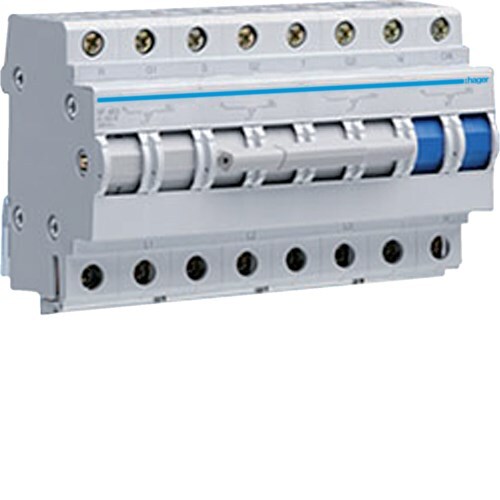 3250615561015 SF463 PRZEŁĄCZNIK ZASILANIA 63A 4P I-0-II 8M 400V AC POŁĄCZENIE DÓŁ No nam - Zdjęcie 1 z 1