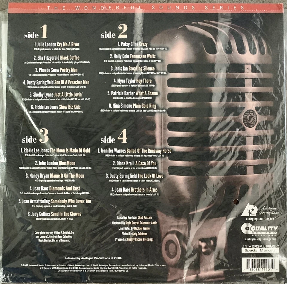 Various Artists / The Wonderful Sounds of Female Vocals 180 Gram Vinyl USED EXC - Image 2 of 2