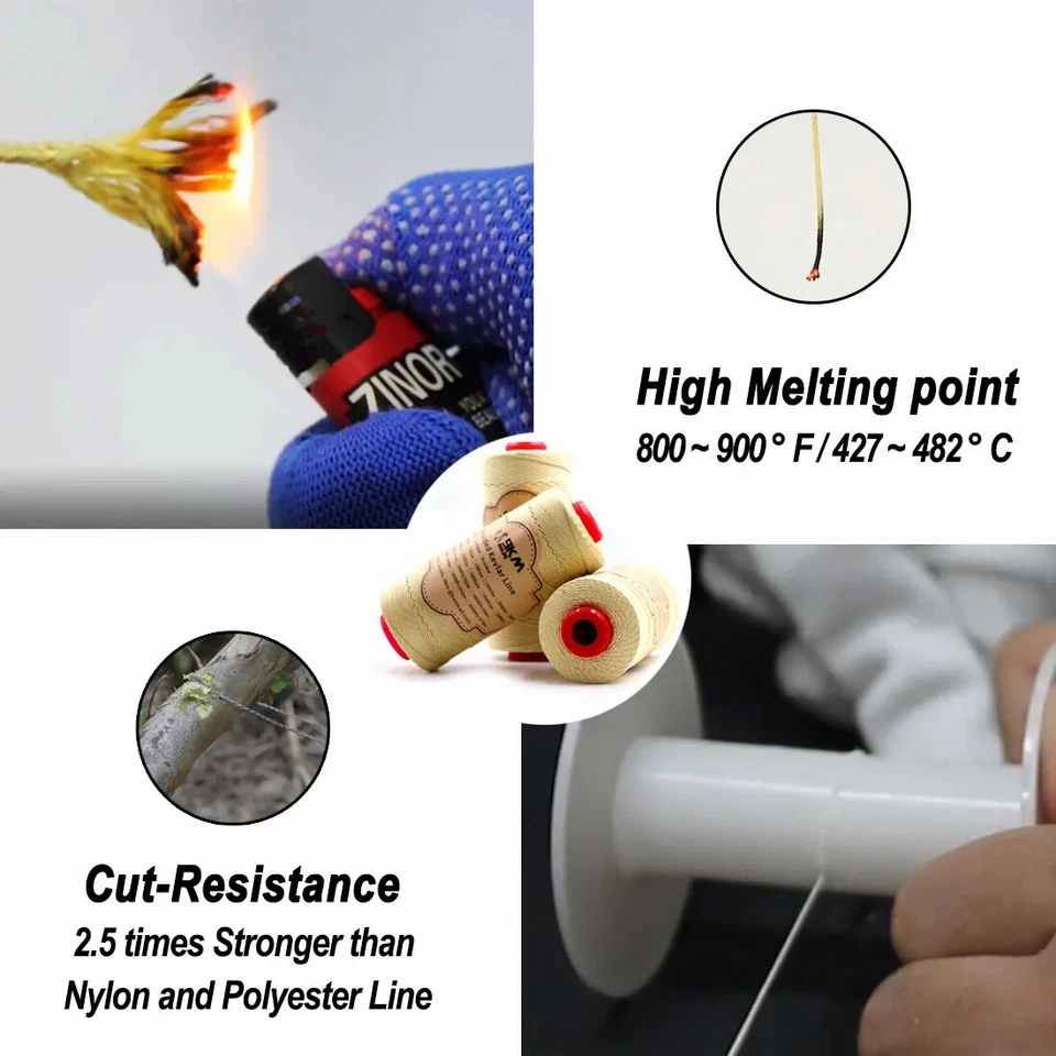 100% Kevlar String 40lb-5000lb Fishing Assist Cord Strong Rope Made with Kevlar - Image 3 of 4