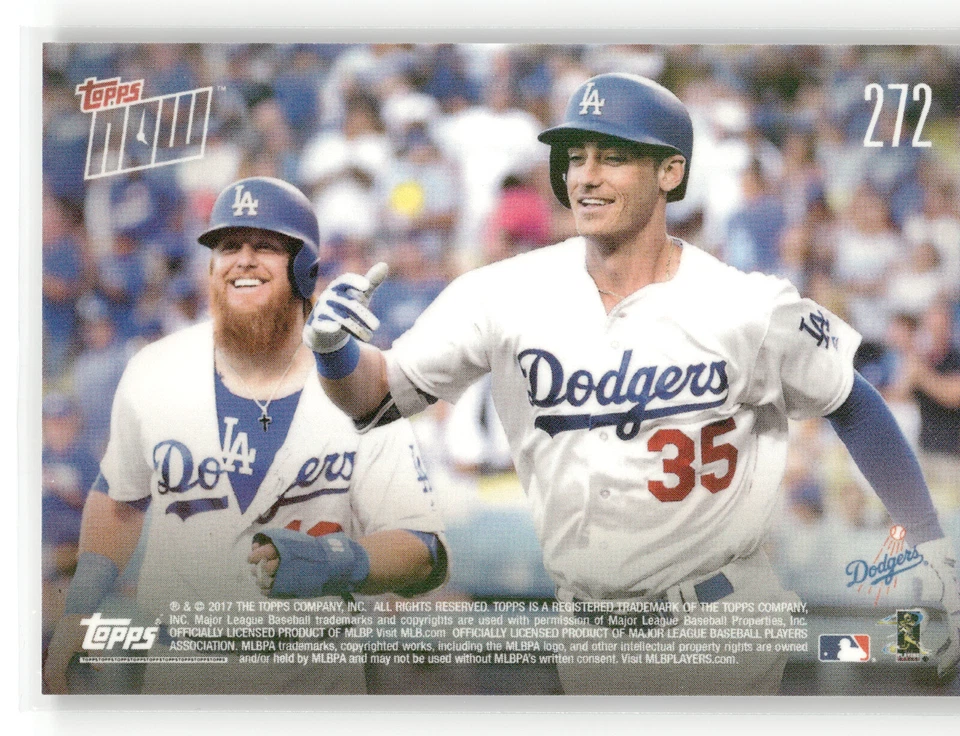 CODY BELLINGER Rookie Card 2017 Topps Now #272 Los Angeles Dodgers RC, PR: 2257 - Image 2 of 2