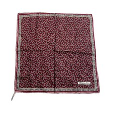 Vtg Christian Dior Silk Scarf Italy Pocket Square Hand Rolled 18 1/2" x 18 1/2"